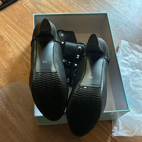 Autumn Round Toe Lace Up Ankle Buckle Chunky High Heel Platform Knight Boots - Picture 10 of 10